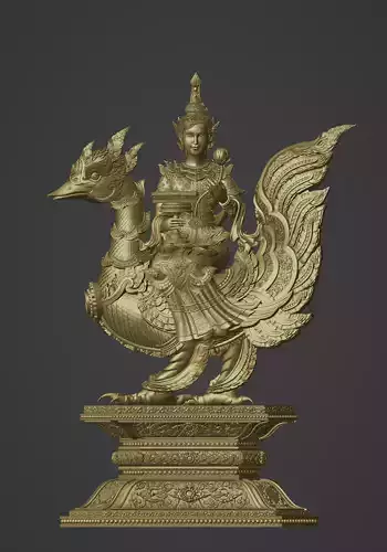 Saraswati 3d sculpture 3D print model