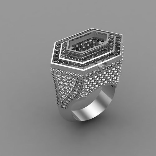 Antique Diamand Ring Women 3D Print model 3D print model