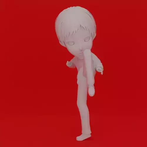 CARTOON CHARACTER BOY FIGHT POSE