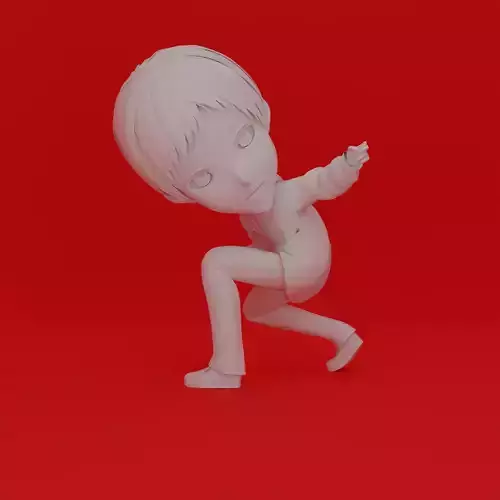 Cartoon Character Boy Pose