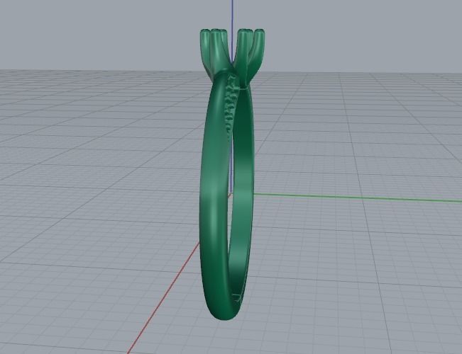 Solitaire ring Model 5120 3D print model_3