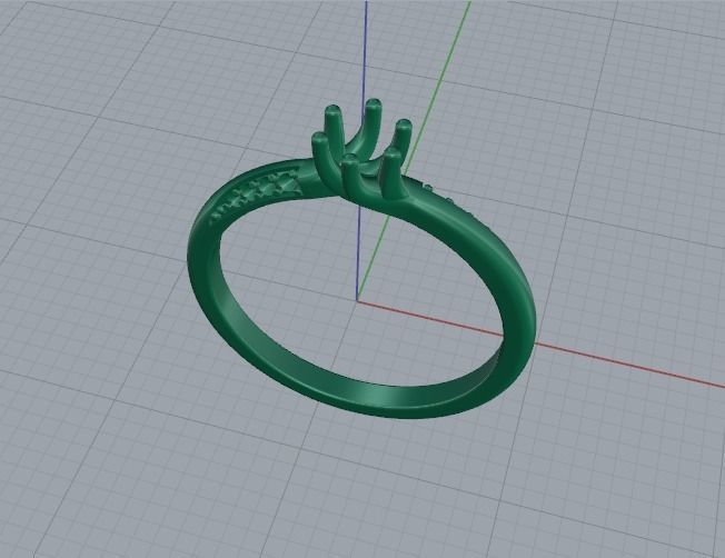 Solitaire ring Model 5120 3D print model_2