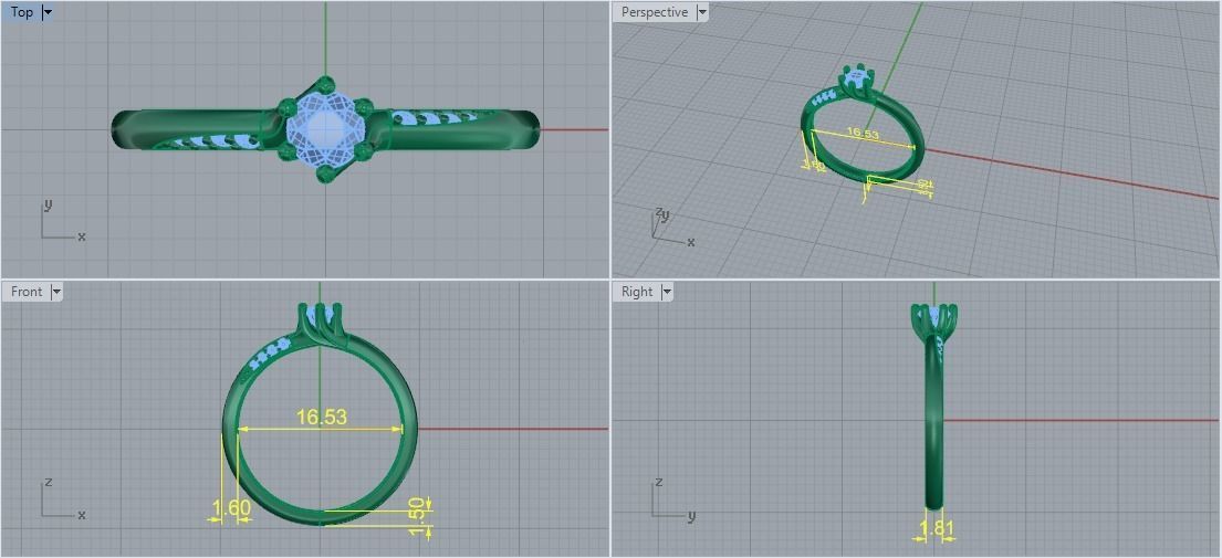 Solitaire ring Model 5120 3D print model_5