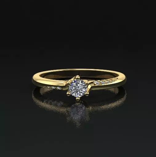 Solitaire ring Model 5120 3D print model_0