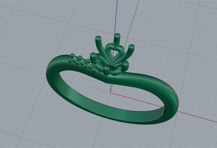 Solitaire ring Model 5111 3D print model_2