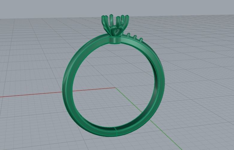 Solitaire ring Model 5111 3D print model_3