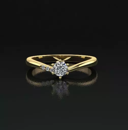 Solitaire ring Model 5111 3D print model_0