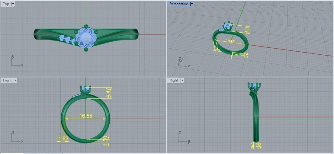 Solitaire ring Model 5111 3D print model_5
