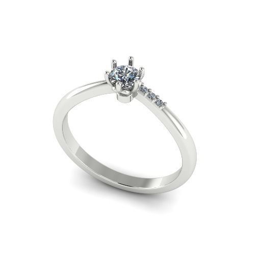 Solitaire ring Model 5111 3D print model_1