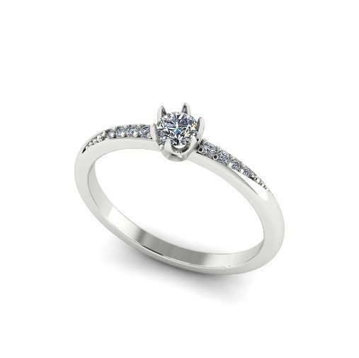 Solitaire ring Model 5108 3D print model_1