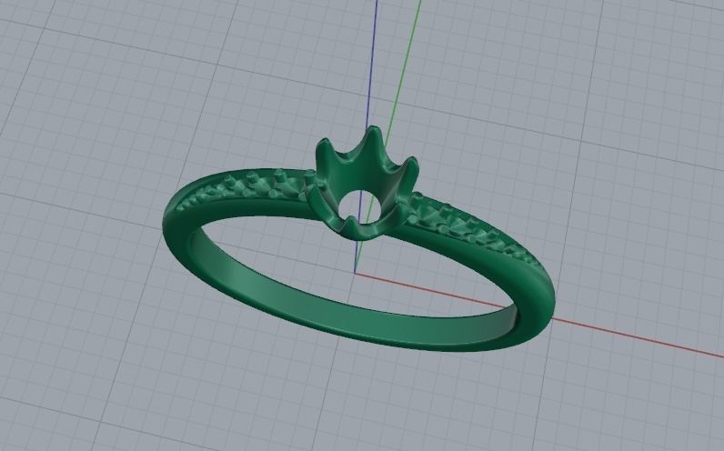 Solitaire ring Model 5108 3D print model_2