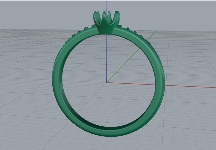 Solitaire ring Model 5108 3D print model_3