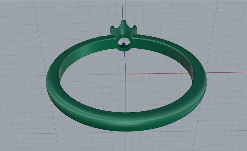 Solitaire ring Model 5108 3D print model_4