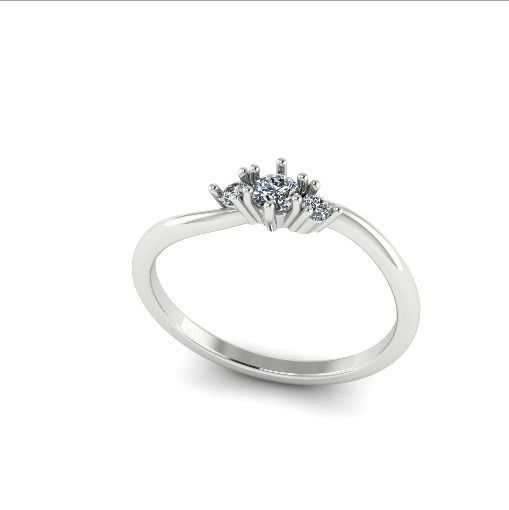 Solitaire ring Model 5099 3D print model_1