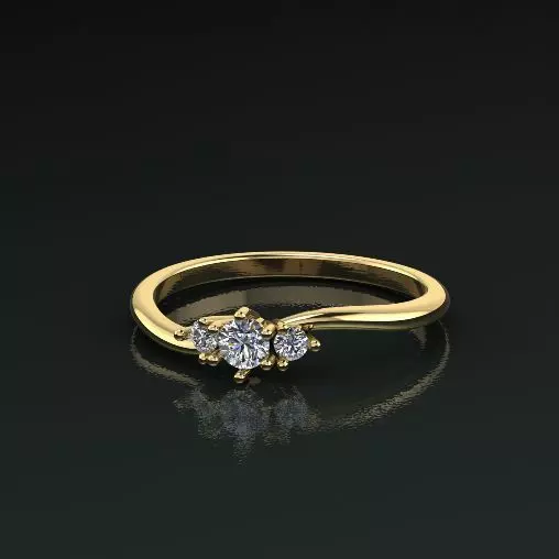 Solitaire ring Model 5099 3D print model_0