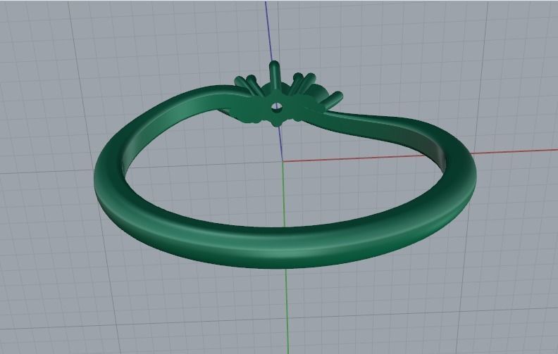 Solitaire ring Model 5099 3D print model_4