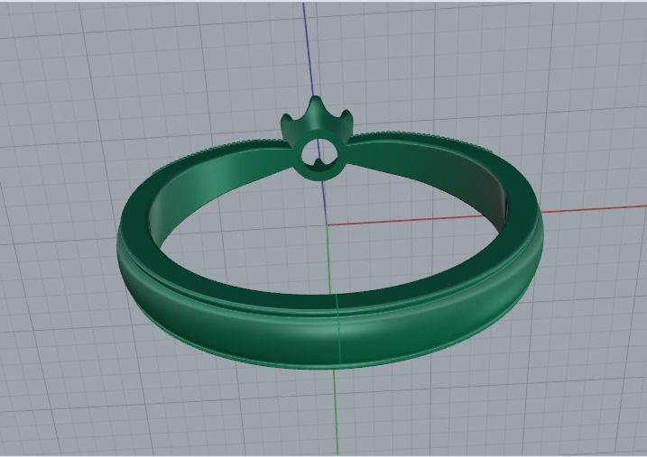 Solitaire ring Model 5098 3D print model_4