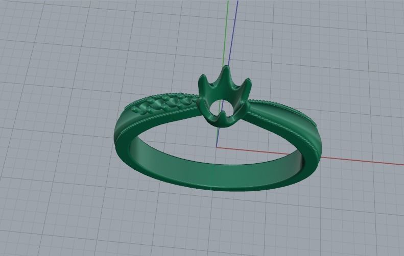 Solitaire ring Model 5098 3D print model_2