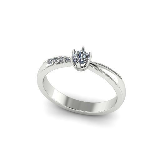 Solitaire ring Model 5098 3D print model_1