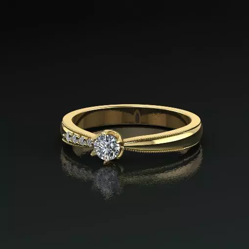 Solitaire ring Model 5098 3D print model_0