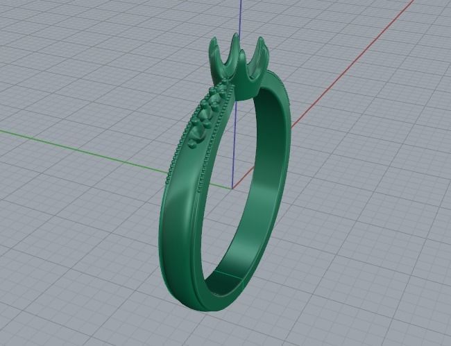 Solitaire ring Model 5098 3D print model_3
