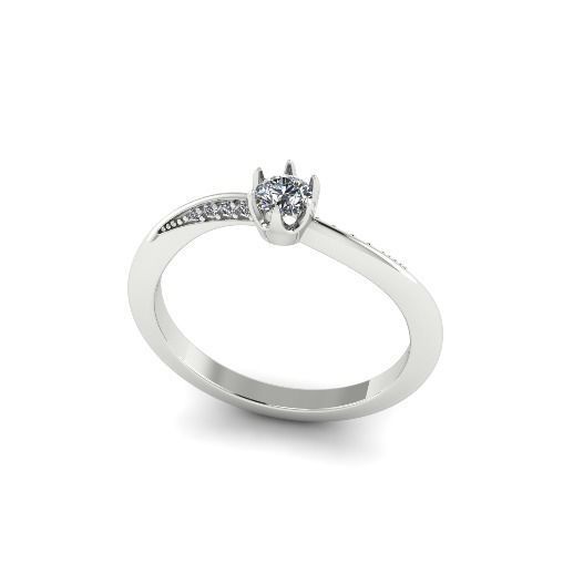 Solitaire ring Model 5097 3D print model_1