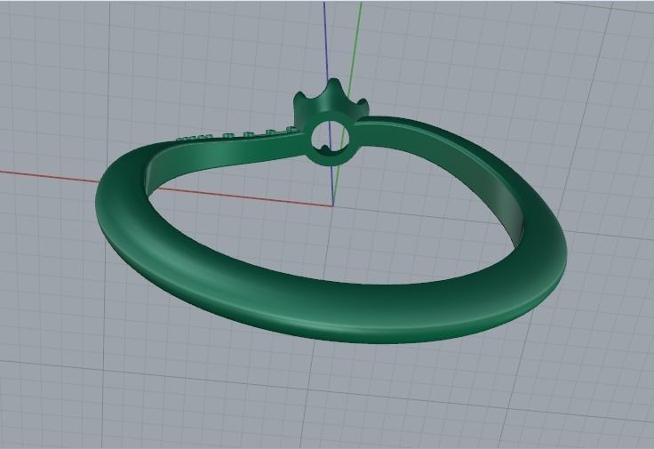 Solitaire ring Model 5097 3D print model_4