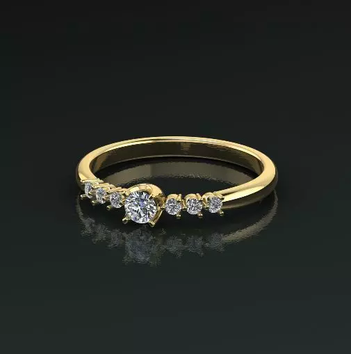 Solitaire ring Model 5092 3D print model_0