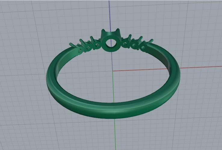 Solitaire ring Model 5092 3D print model_4