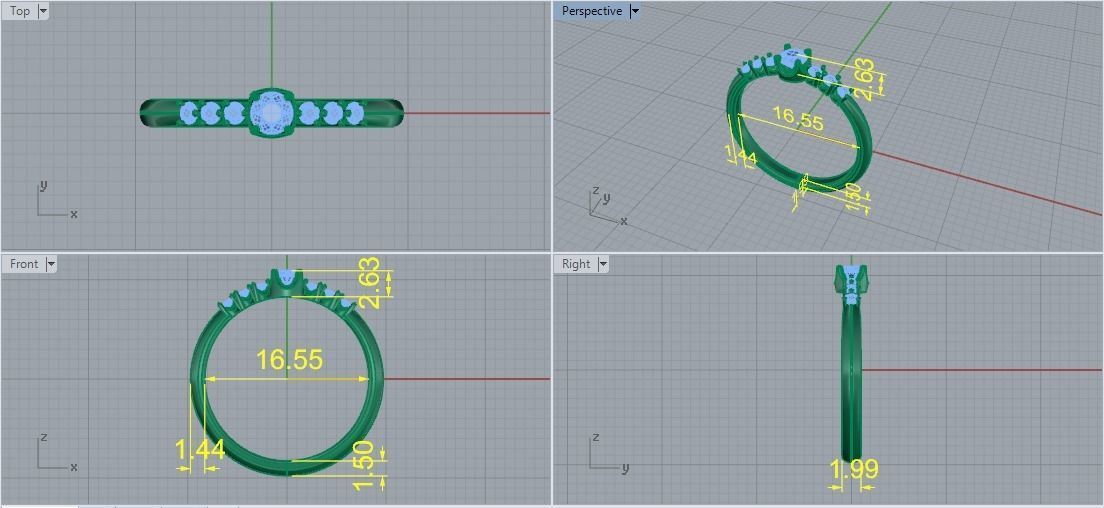 Solitaire ring Model 5092 3D print model_5