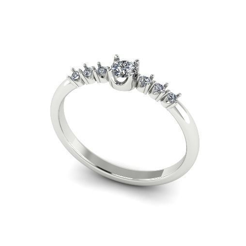 Solitaire ring Model 5092 3D print model_1