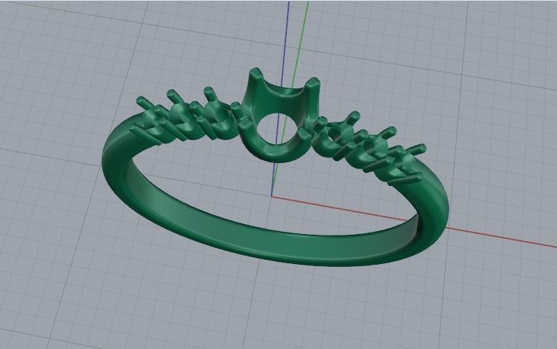 Solitaire ring Model 5092 3D print model_2
