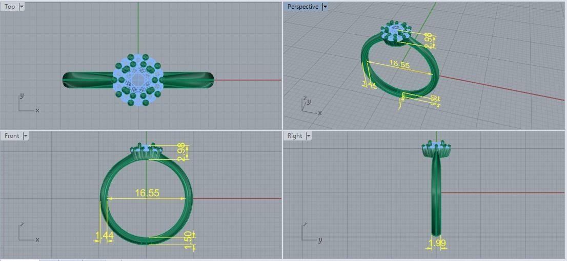 Solitaire ring Model 5090 3D print model_6