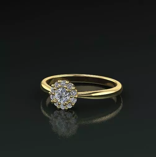 Solitaire ring Model 5090 3D print model_0