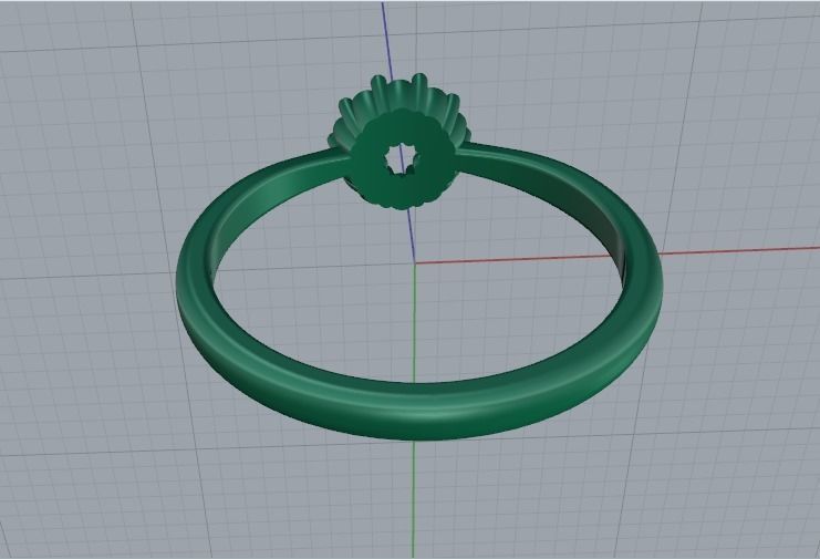 Solitaire ring Model 5090 3D print model_5