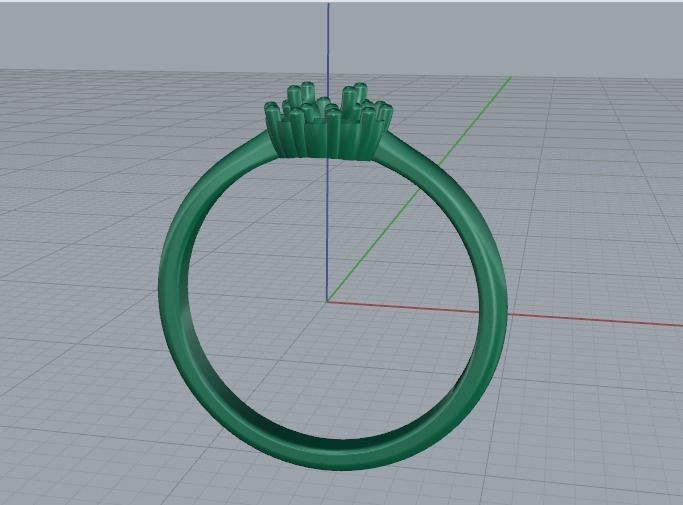 Solitaire ring Model 5090 3D print model_3
