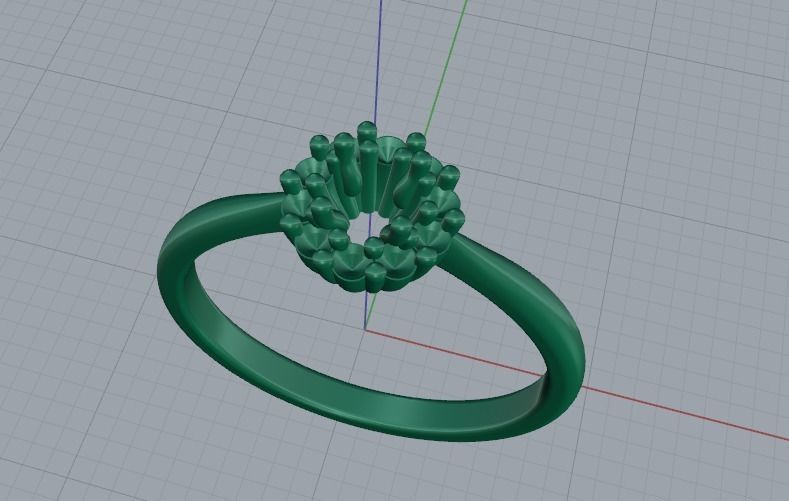 Solitaire ring Model 5090 3D print model_2
