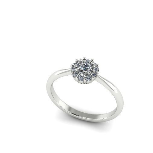 Solitaire ring Model 5090 3D print model_1