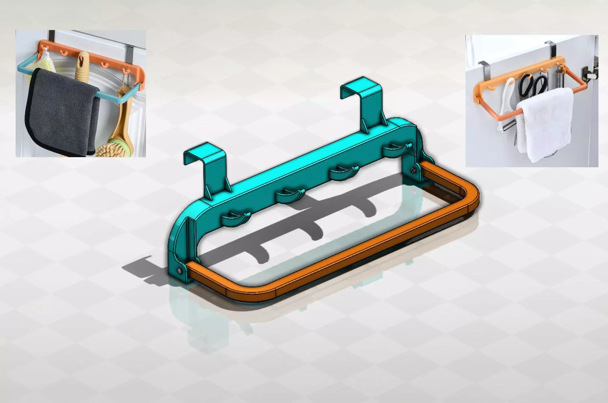 Kitchen Organizer Hanger 3D print model_0