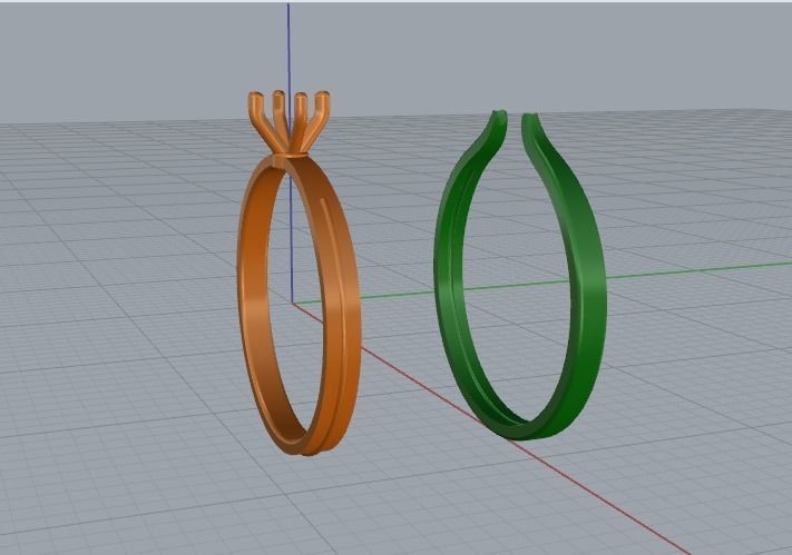 Solitaire ring Model 5087 3D print model_3