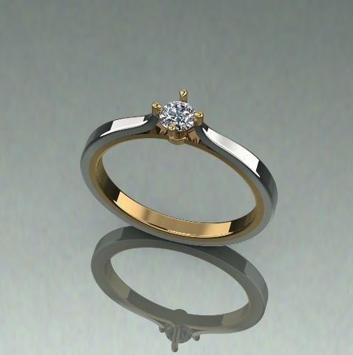 Solitaire ring Model 5087 3D print model_1