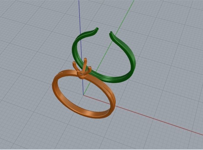 Solitaire ring Model 5087 3D print model_2