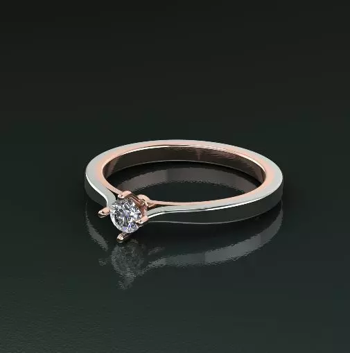 Solitaire ring Model 5087 3D print model_0