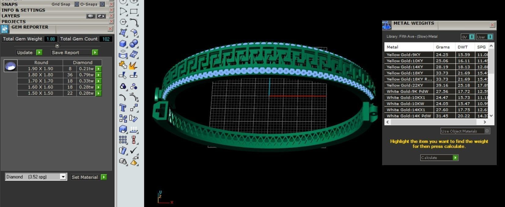 Greek pattern Bracelet 3D print model_3