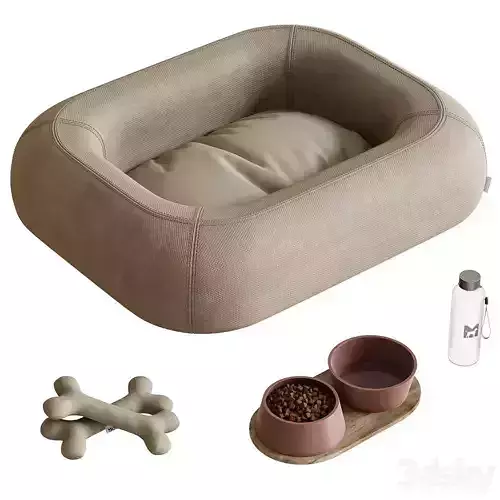 Pet Decorative Set Low-poly 3D model