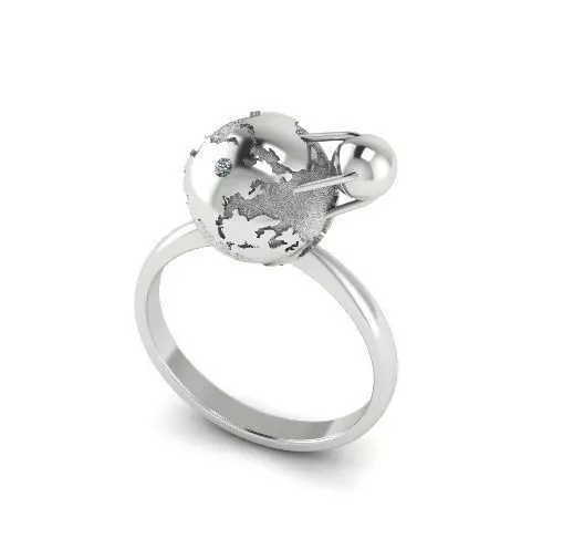 Globe ring Model 5160 3D print model_0