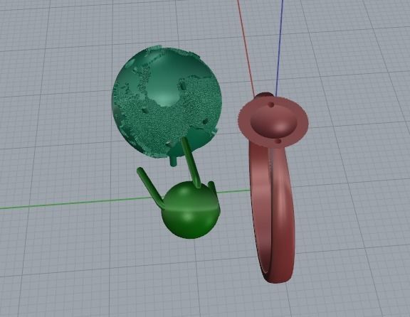 Globe ring Model 5160 3D print model_3