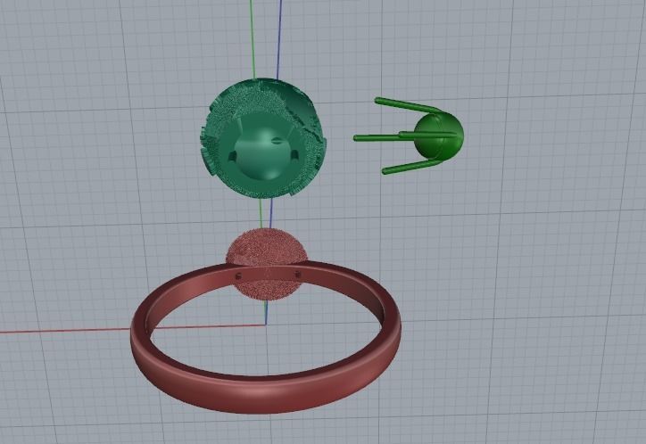 Globe ring Model 5160 3D print model_4