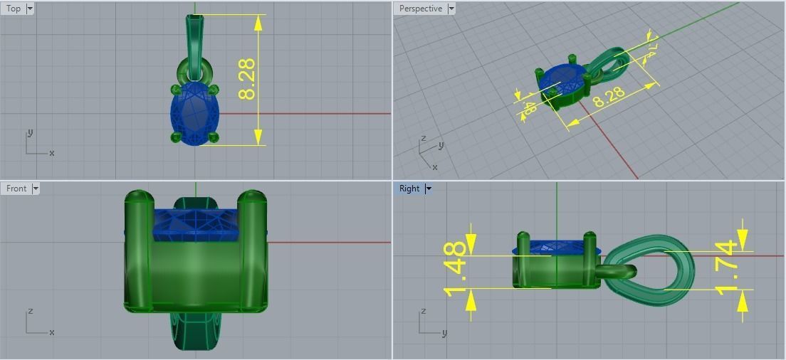 Pendant Model 5152 3D print model_5