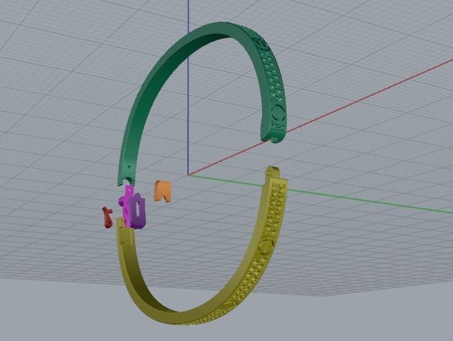 Bracelet size16 Model 5150 3D print model_4